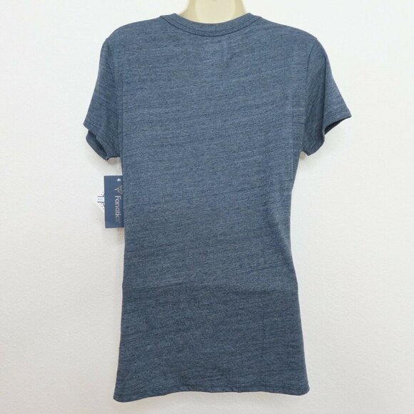 Fanatics Women Small Milwaukee Brewers Baseball V Neck Heathered Blue Shirt NEW - Picture 5 of 7